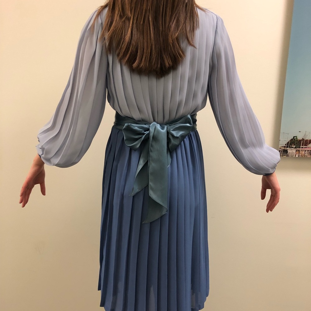Romantic vintage periwinkle dress